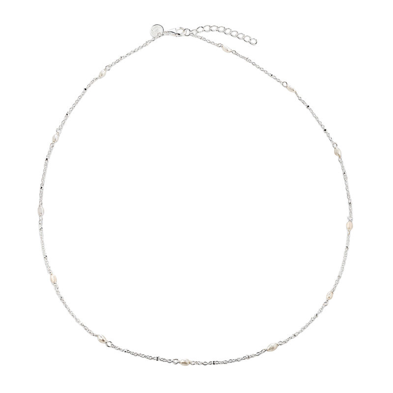 Rice Dots Necklace  Silver