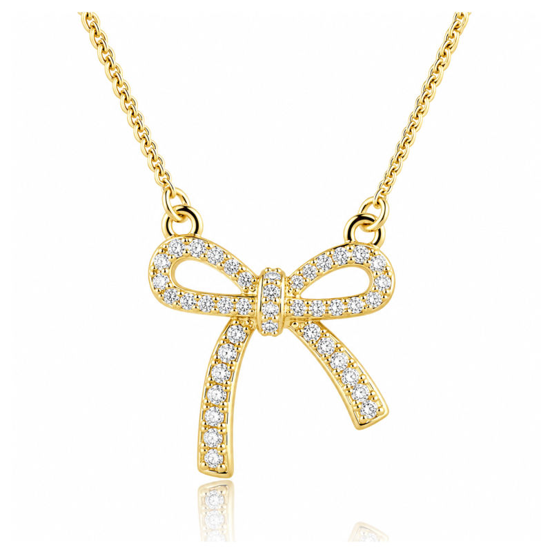 Elegant Bow Necklace  Golden