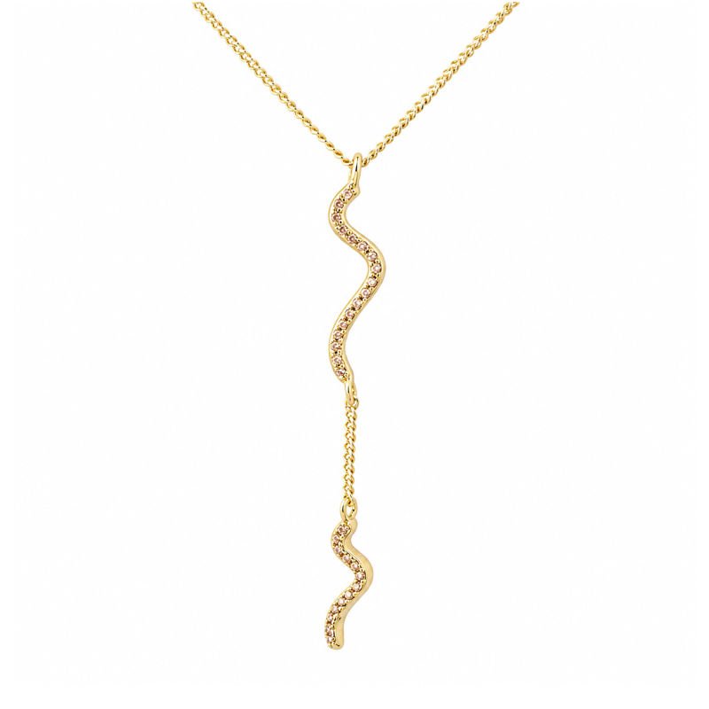 Curva Champagne Necklace  Golden