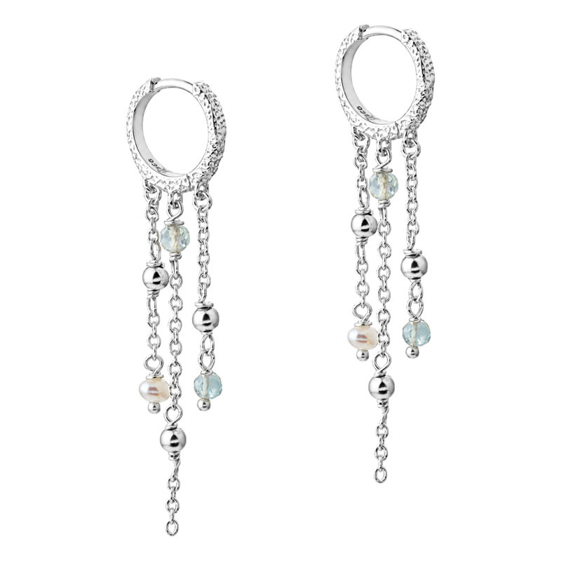Lunella Sky Hoop  Silver
