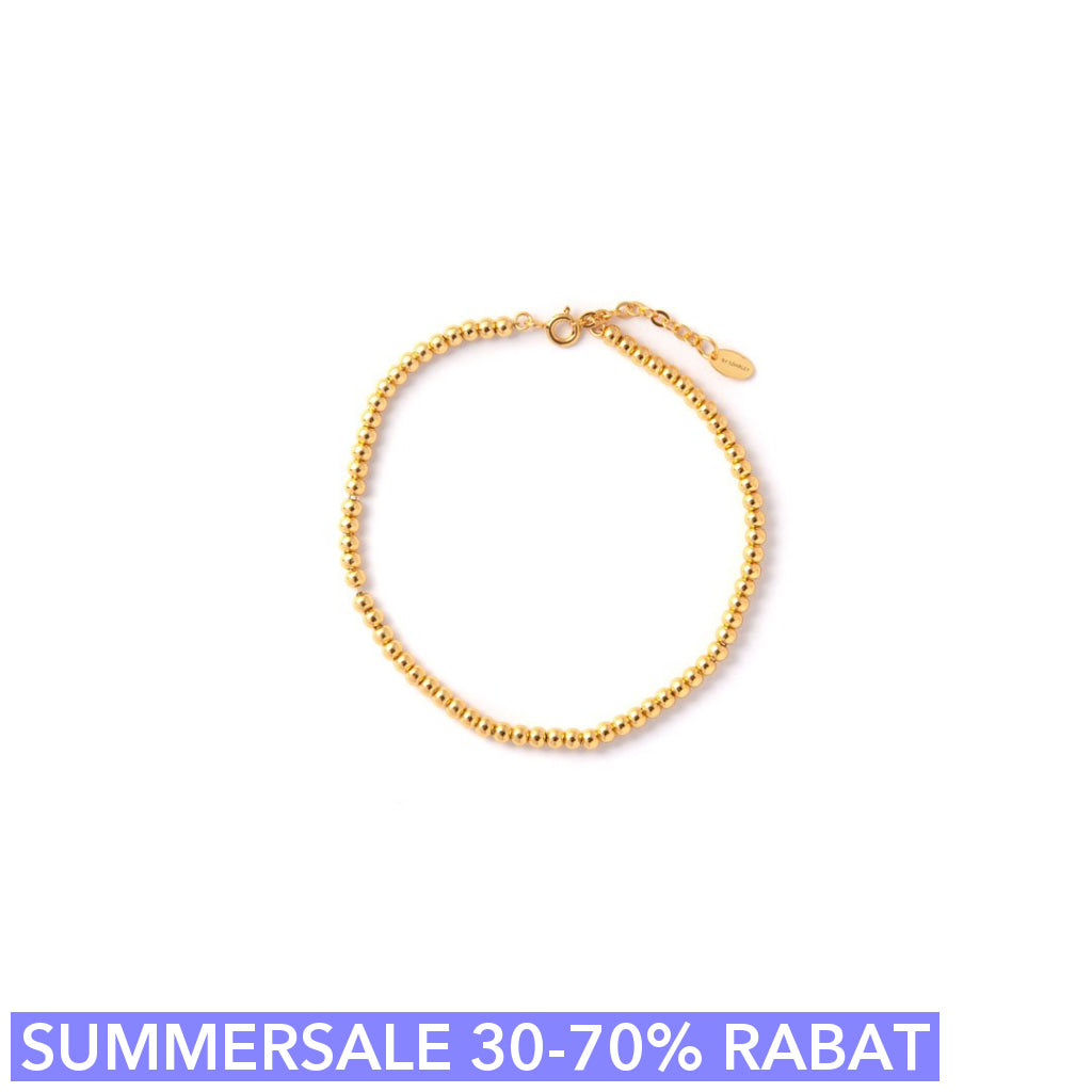 Armbånd - Bawlin - 17 Cm Kugle Armbånd - 18 Karat Forgyldt Sterling Sølv