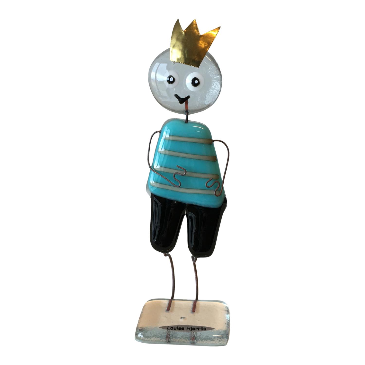 Glasfigur - Prins Med Krone