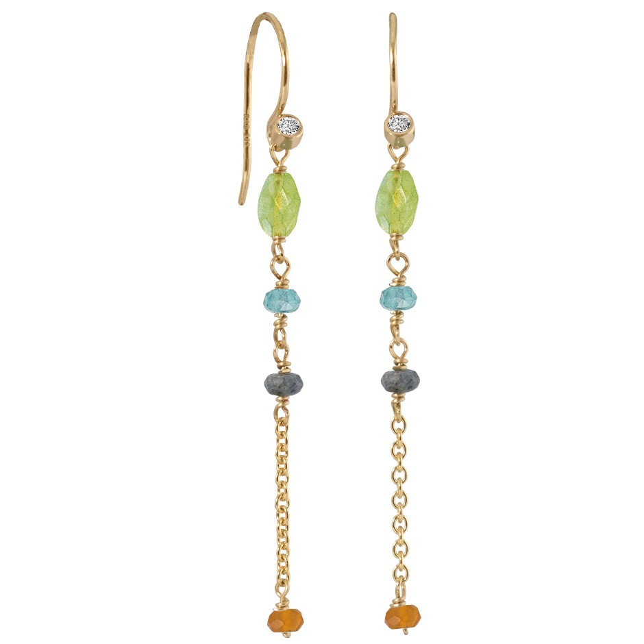 Rabinovich - Guld øreringe 14 Karat Peridot - Horizon
