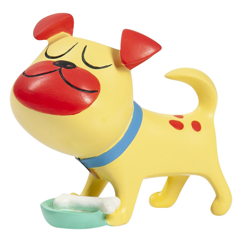 Pepper Med Hundeskål - Skøn Humoristisk Hunde Figur Til Pynt