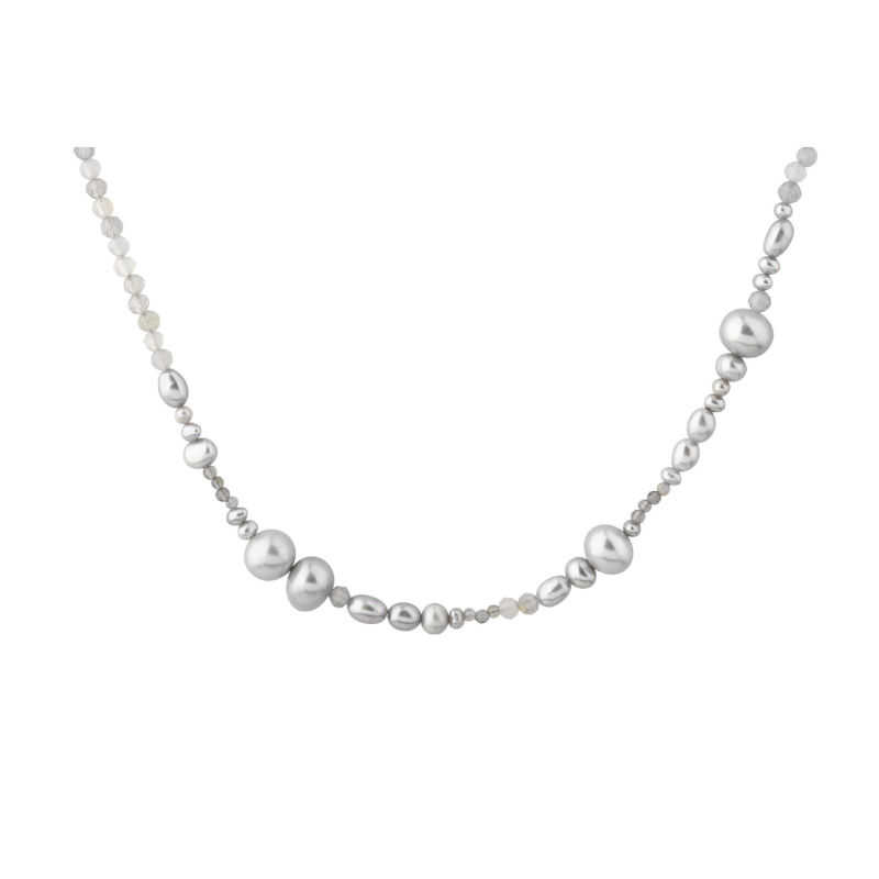 Whisper Pearl Necklace  Silver