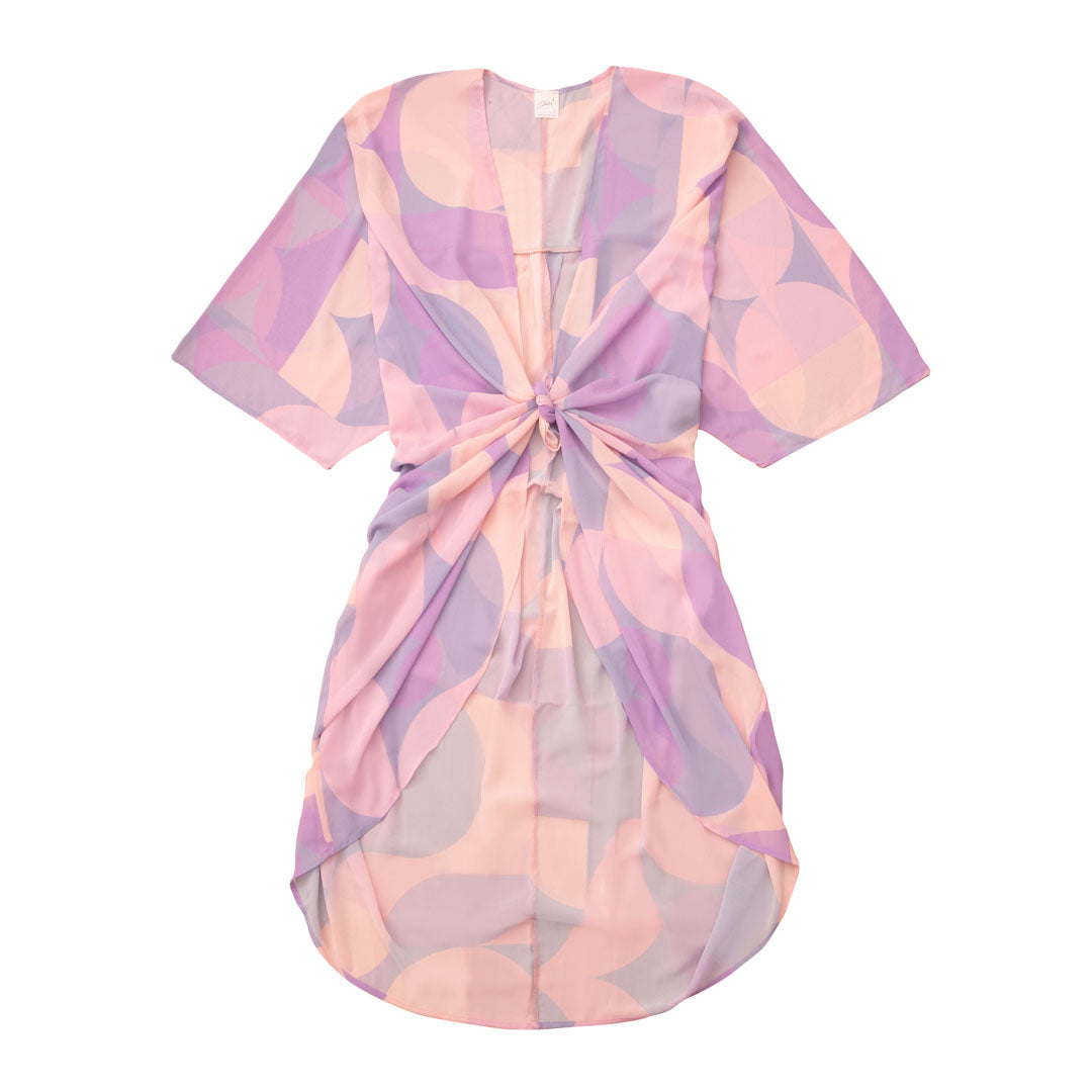 Lilla  Fersken Mønsteret Kimono Breeze - One Size