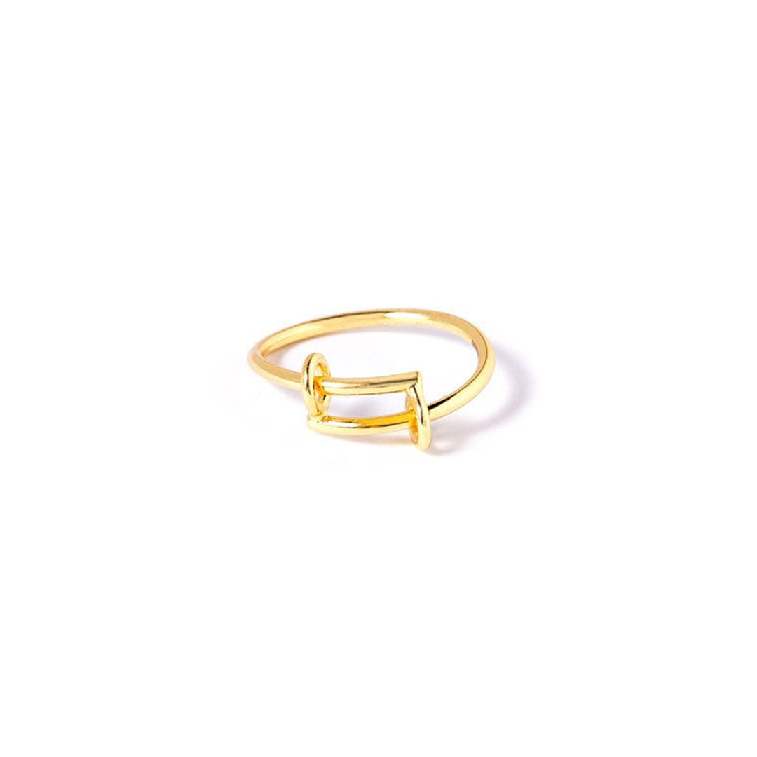 Fingerring - Intoyou - Onesize Regulerbar Størrelse - 18 Karat Forgyldt Sterling Sølv