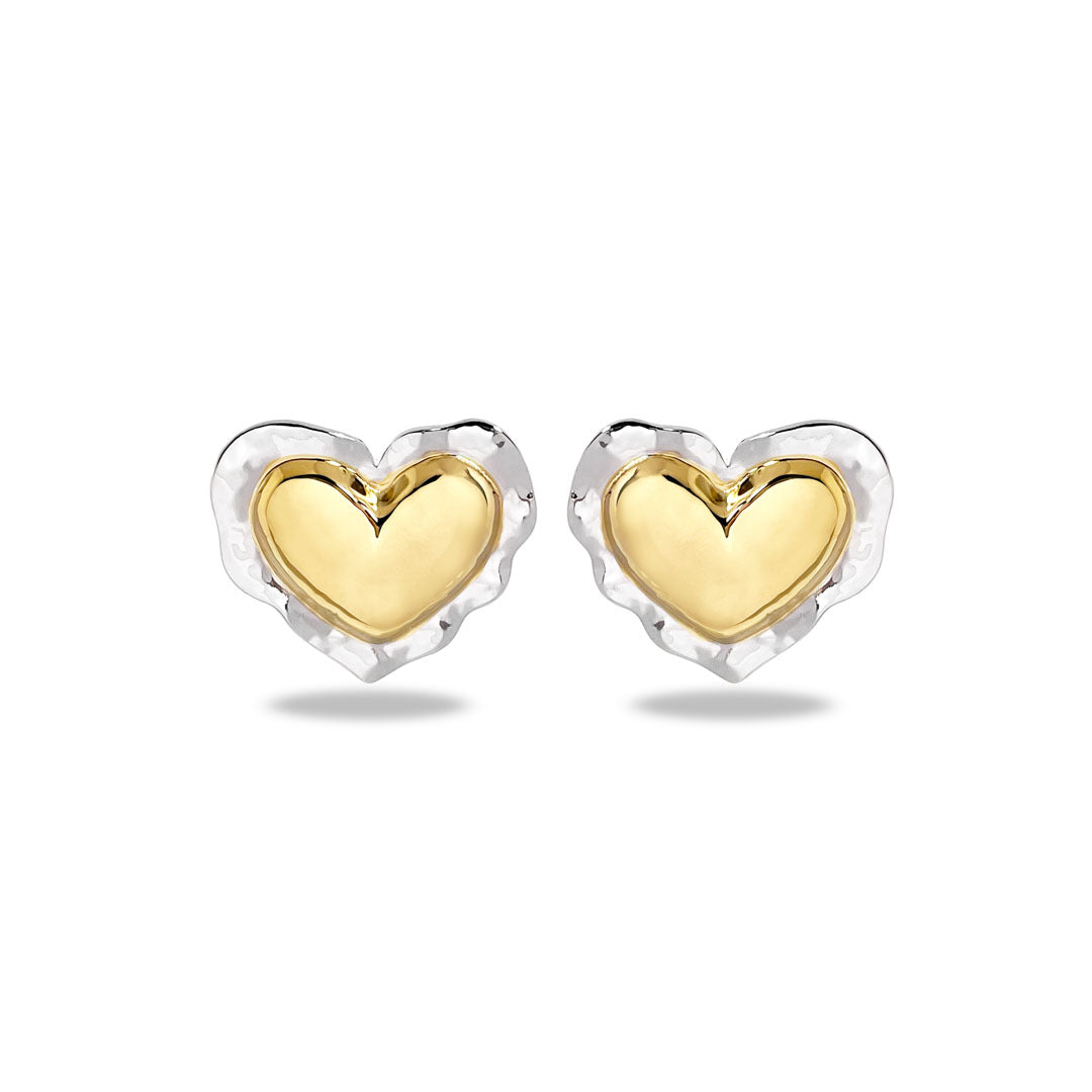 øreringesæt - Heartcushion - 18 Karat Forgyldning