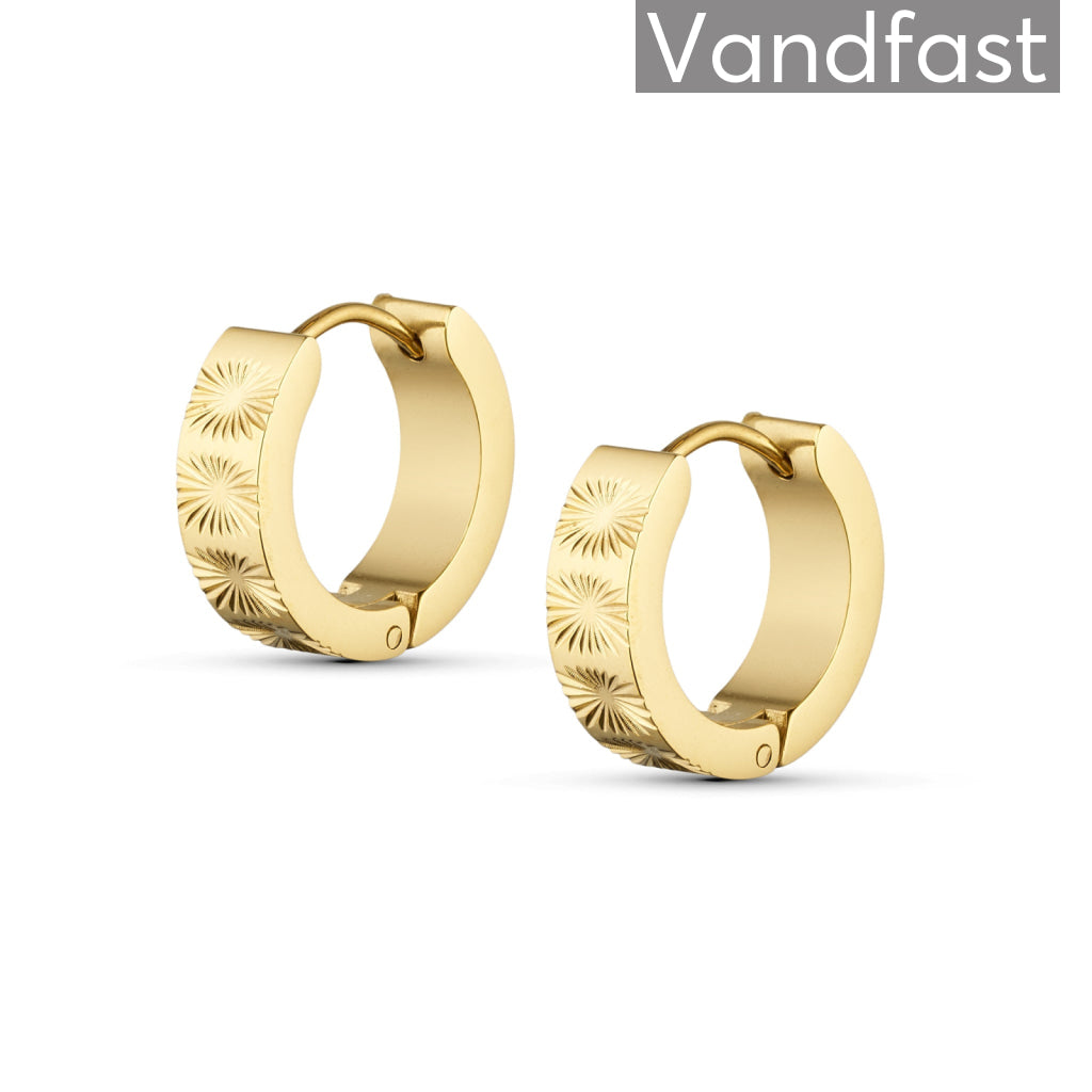 Annebrauner Chunky Sun Creole øreringe 18k Guldbelagt