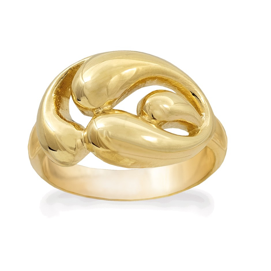 Rabinovich - Forgyldt Ring - Curvy Class - Størrelse 51