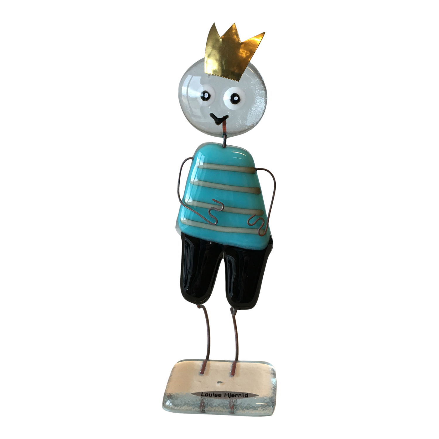 Glasfigur - Prins Med Krone