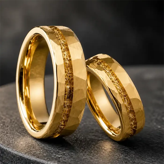 Aurelio  -  Pvd-forgyldt Tungstenring I 6 Eller 8 Mm