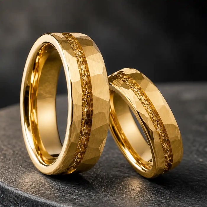 Aurelio  -  Forgyldt Pvd Tungstenring I 6 Eller 8 Mm