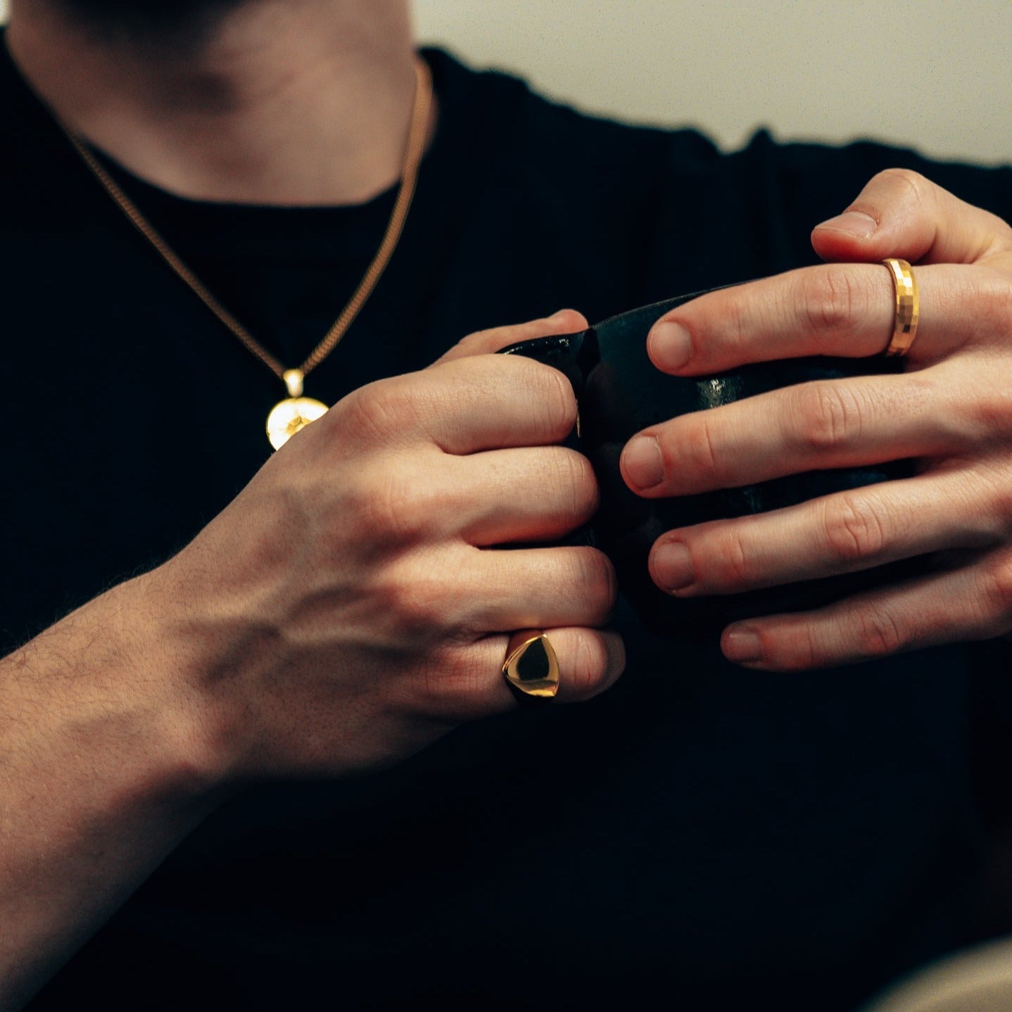 Classic Polygon Signet Ring Guld - Str 6 - Herre - Northern Legacy