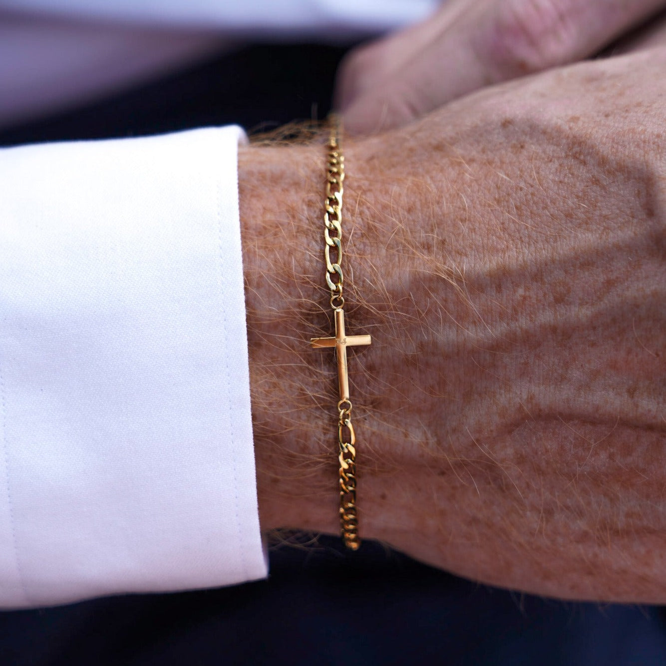 Antique Cross Armbånd Guld - Xs - 178 Cm - Herre - Northern Legacy