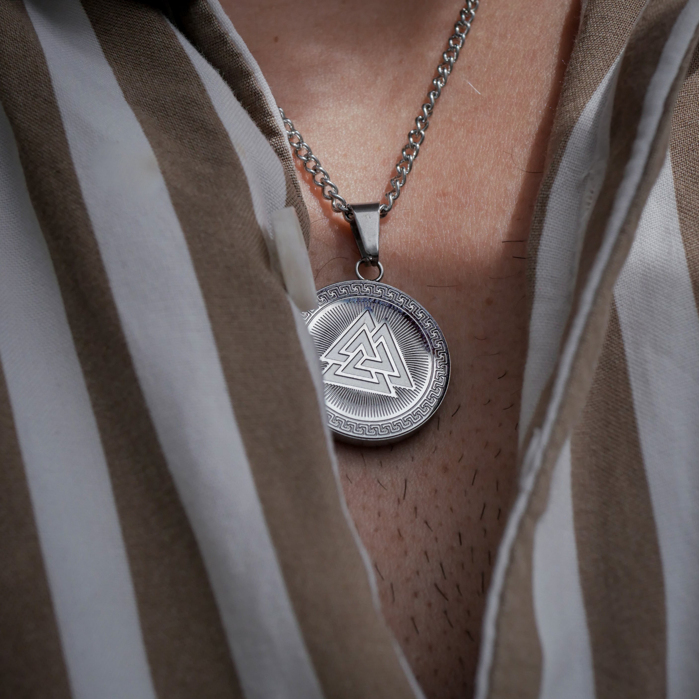 Valknut Signature Halskæde Sølv - 60 Cm - Herre - Northern Legacy