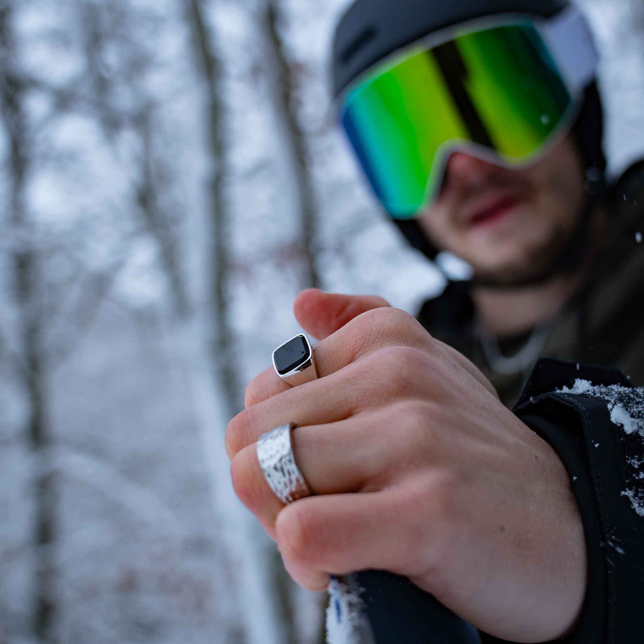 Black Onyx Signet Ring Sølv - Str 6 - Herre - Northern Legacy