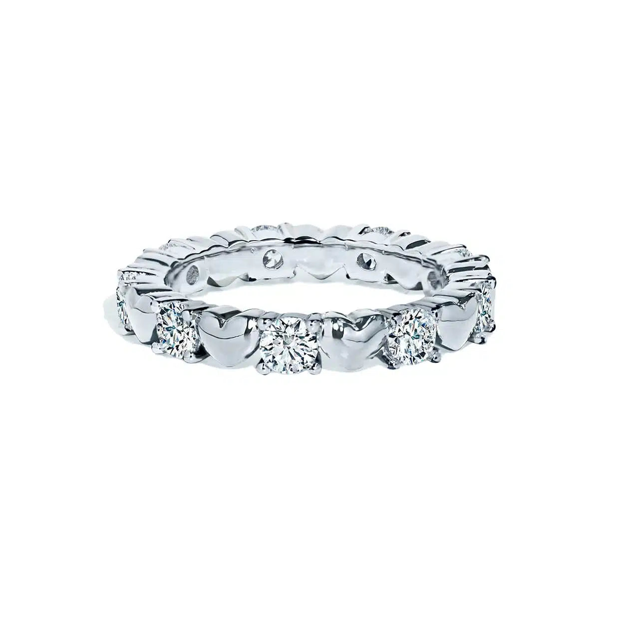 Loving Hjerte Ring I Sølv Med Sten Og Sølvhjerter - 48