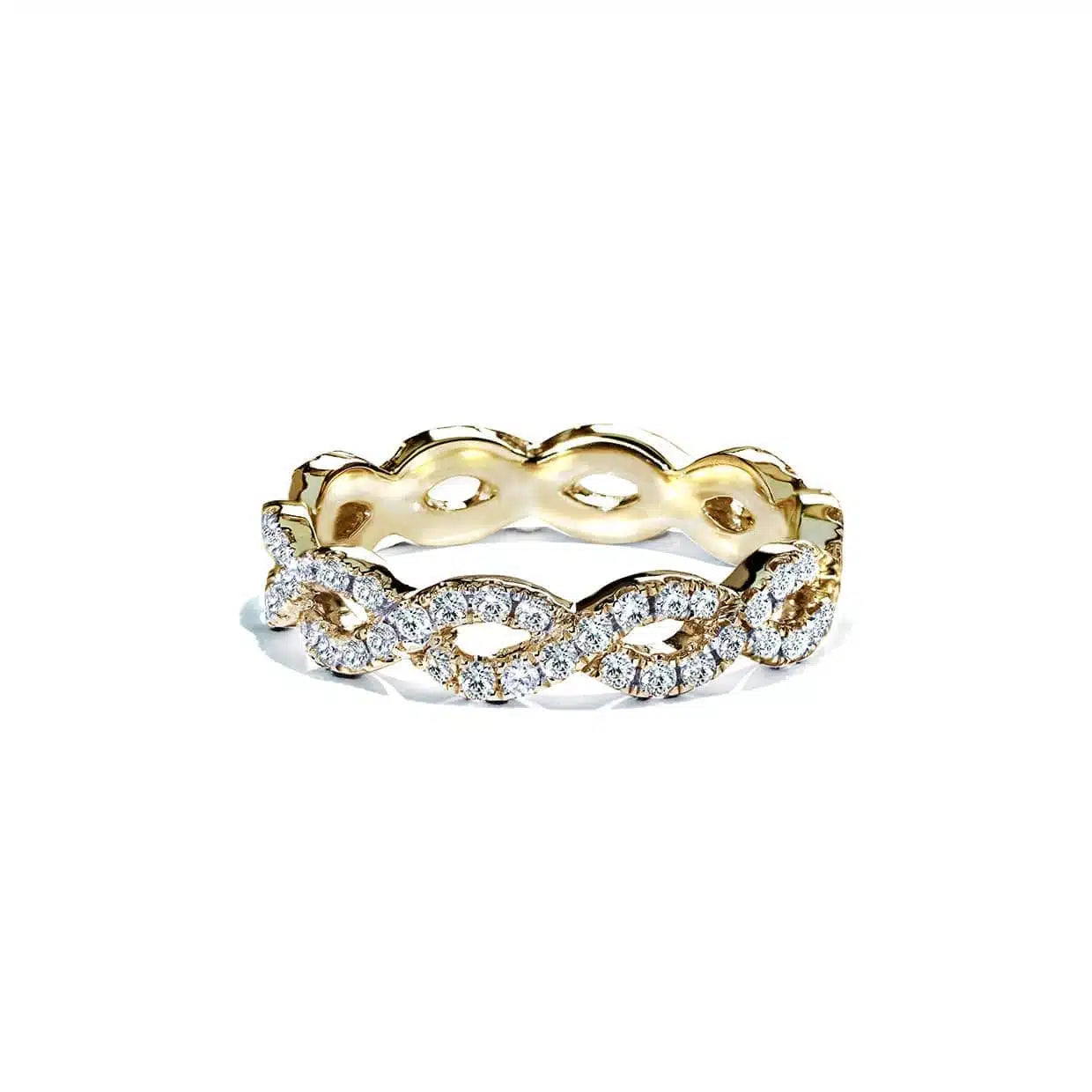 Oxford Eternity Twist Alliancering I Forgyldt Sterling Sølv - 48