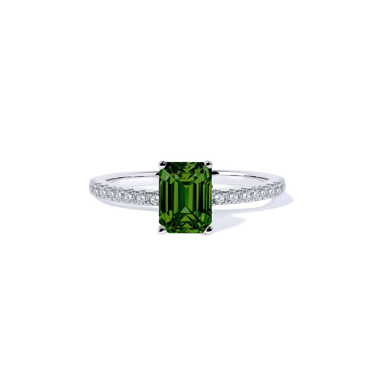 Oxford Grøn Radiant Solitaire Ring - 48