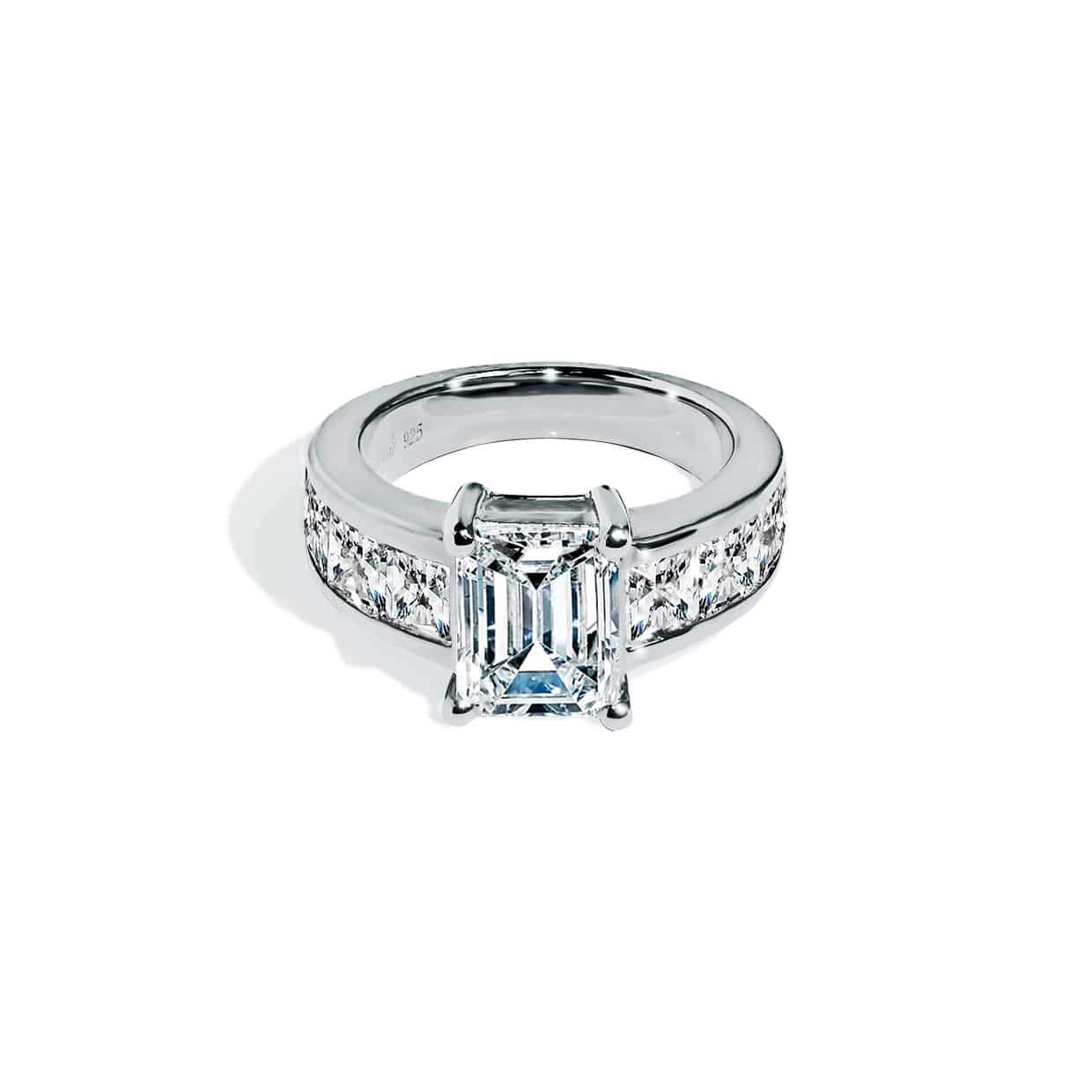 Oxford Prinsesse  Radiant Formet Ring I Sølv - 48