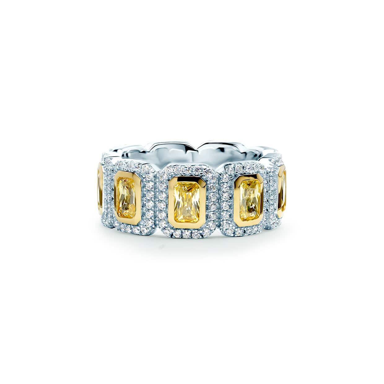 Oxford Gul Emerald Cut Eternity Ring - 48