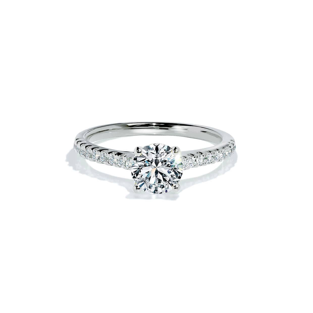 Love Solitaire Safir Og Diamant Forlovelsesring I Hvidguld - 14k Guld 66