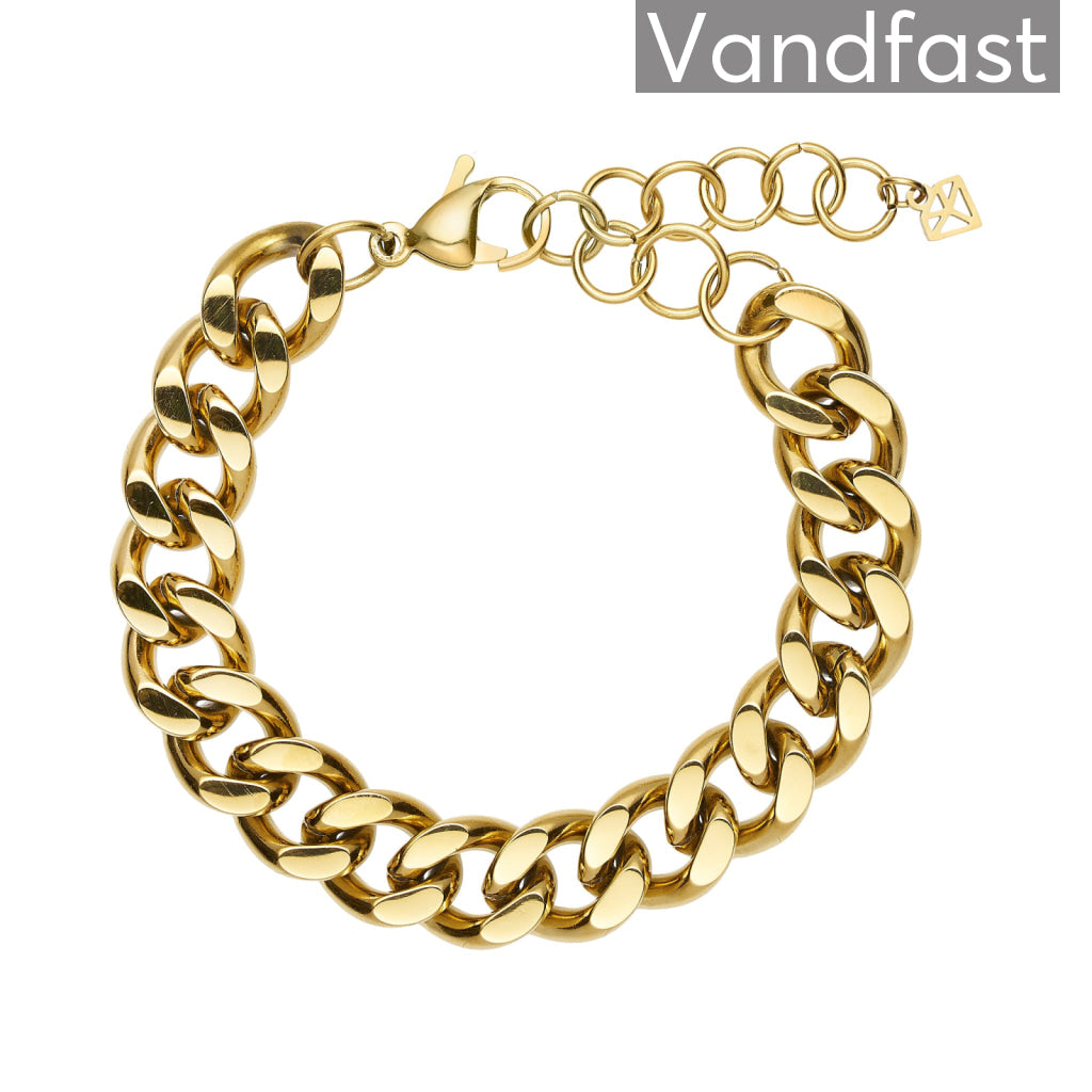 Annebrauner Chunky Panzer Armbånd 18k Guldbelagt