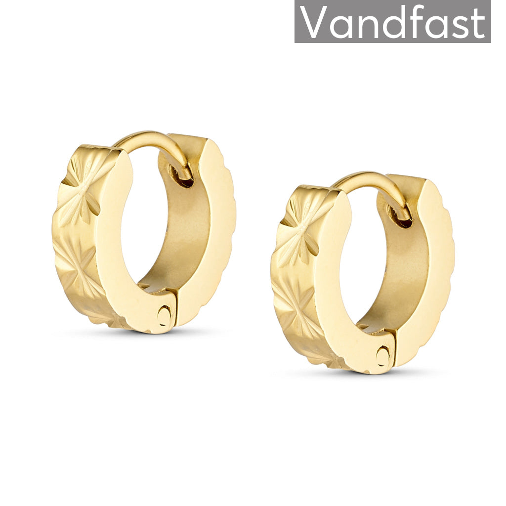 Annebrauner Sun Creoler 11 Mm 18k Guldbelagt