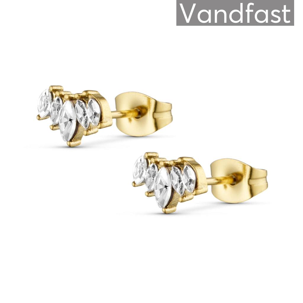 Annebrauner Zirconia Studs øreringe 18k Guldbelagt
