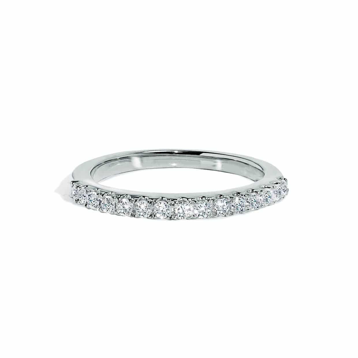 Alliancering Med Diamanter I Hvidguld - 14k Guld 66