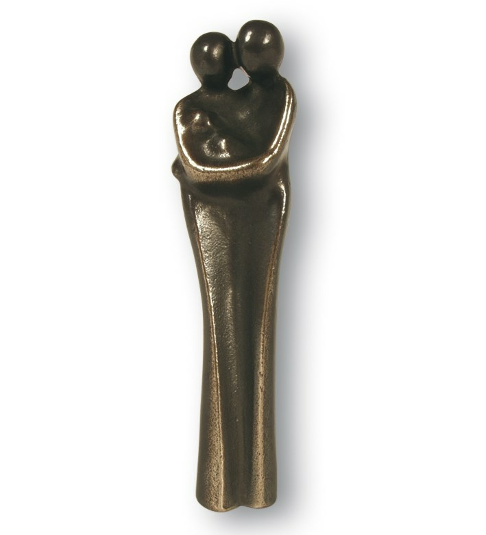 Bronzefigur Par Med Baby Højde 13 Cm Barselgave Til Forældre Med Nyfødt 799- Kr Kunstner Kerstin Stark