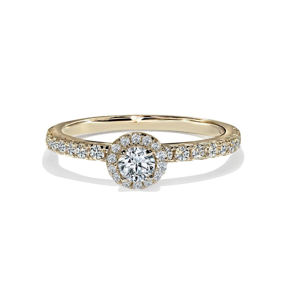 Palermo Forlovelsesring I Guld Med Diamant Halo - 14k Guld 66