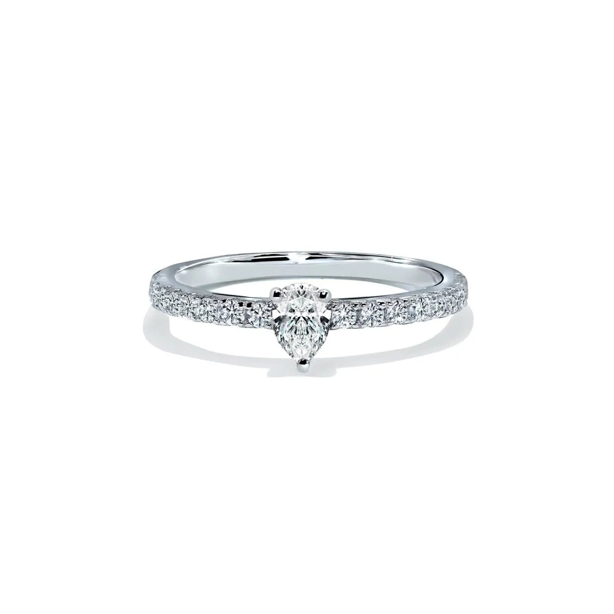 Verona Solitaire Pæreformet Diamant Forlovelsesring - 14k Guld 66