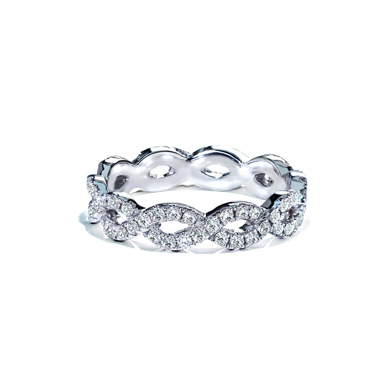 Diamantring Eternity Twist Micropav? Med Diamanter I Hvidguld - 14k Guld 66